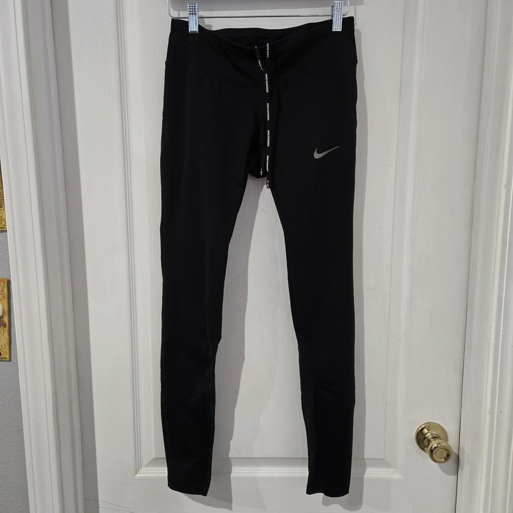 Womens Nike Dri Fit Running Pants ‎ Womens Sz S Zipper Pocket Waist 26 Inseam 28